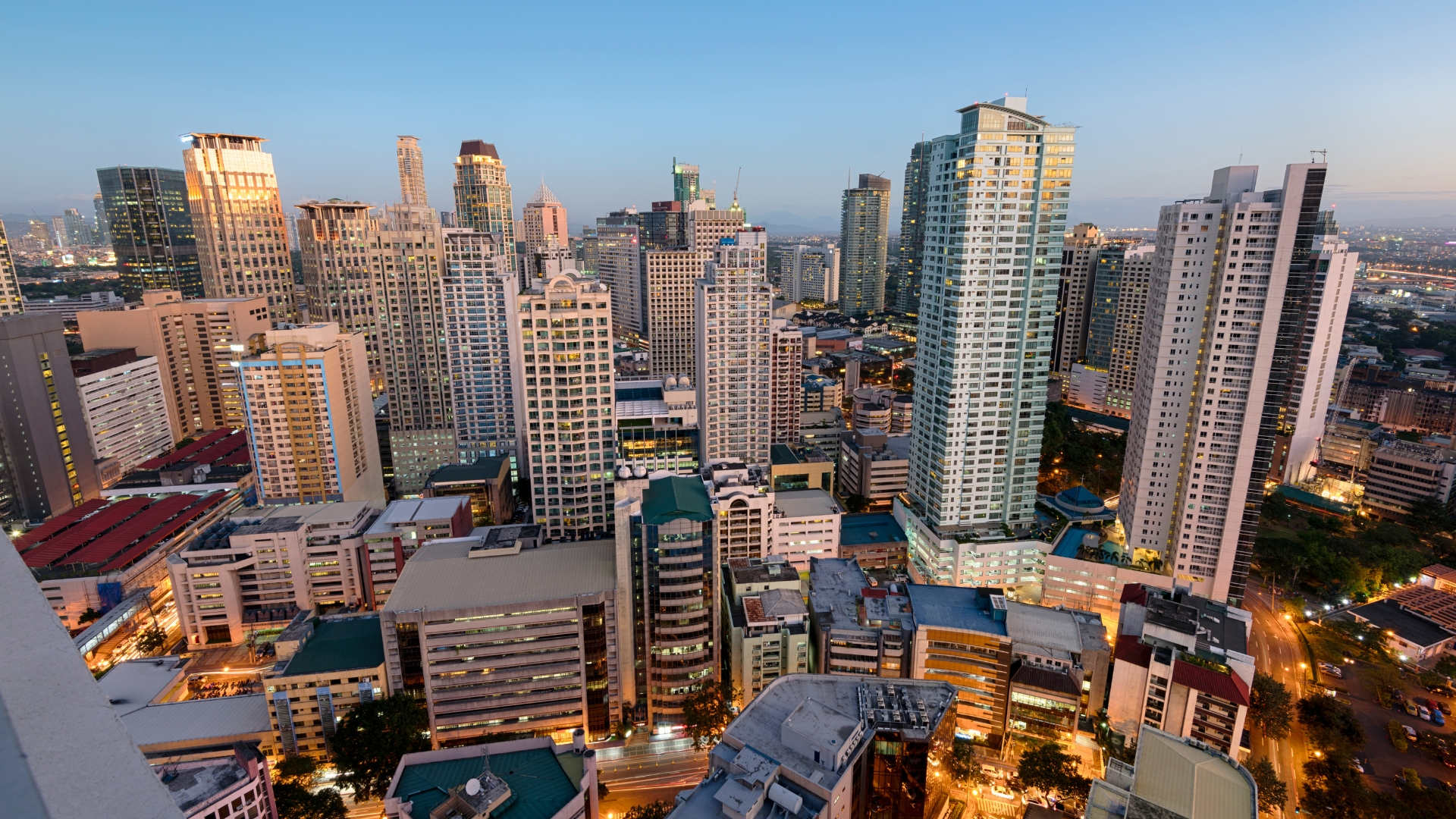 Makati City skyline in the Philippines